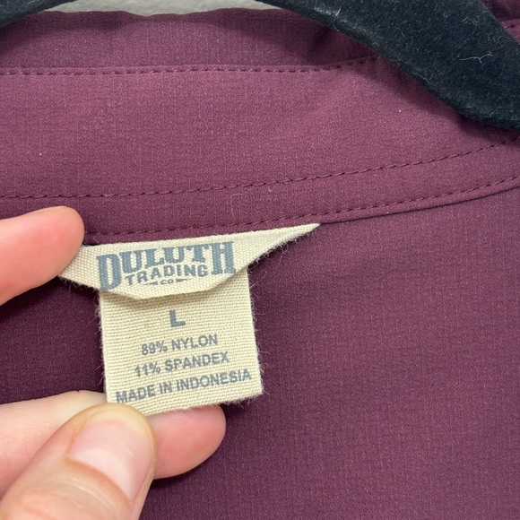 Duluth Trading Co. Women's Flexpedition Long Sleeve Dress in Wine - Size L - Picture 7 of 9
